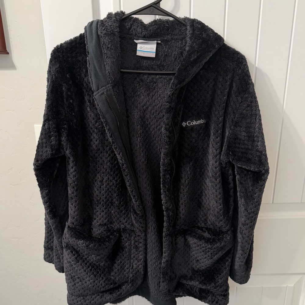 Columbia Charcoal Textured Fleece Jacket